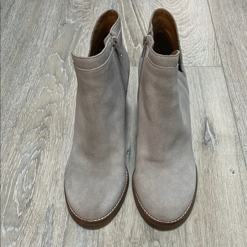 Lucky Brand Gray Suede Ankle Boots
